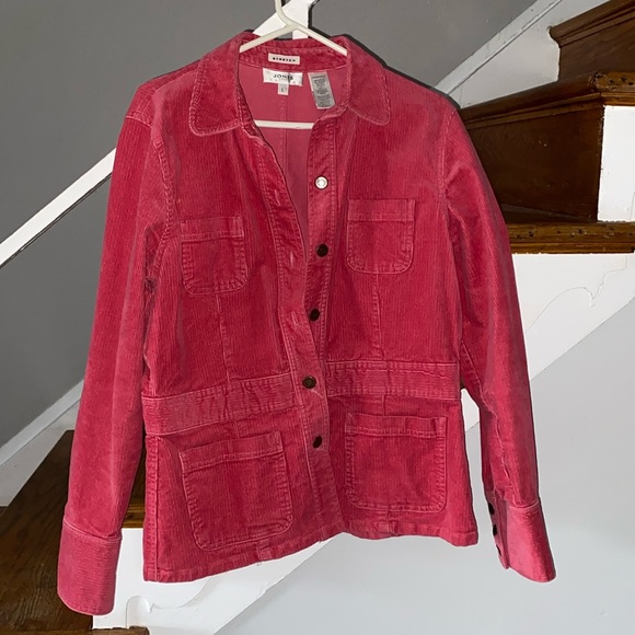 Jones New York Jackets & Blazers - Jones sport stretch corduroy jacket rose color stretch Size Large